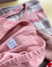 三針純棉保暖內衣女套裝條紋厚款磨毛圓領(lǐng)彩條秋衣秋褲打底棉毛衫冬季 粉咖條【中領(lǐng)厚款】 L /105-120斤 曬單實(shí)拍圖