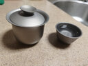 茶大師の行者純鈦旅行整套茶具功夫茶具戶(hù)外便攜公道茶杯三才蓋碗泡茶杯 雙層隔熱鈦茶杯（單個(gè)） 曬單實(shí)拍圖