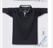羅蒙春秋厚實(shí)加肥加大碼翻領(lǐng)長(cháng)袖T恤男棉上衣肥佬打底商務(wù)POLO保羅衫 墨綠18339 厚實(shí) 6XL 建議250-270斤 曬單實(shí)拍圖