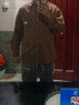 迪伽达 衬衫男士外套春秋季新款加绒加厚抗皱工装宽松休闲衬衣男女 WXFFS-C71棕色 2XL 实拍图