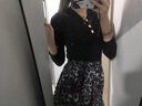 半繪秋冬針織大碼新款韓版修身毛衣女長(zhǎng)袖內(nèi)搭針織衫打底衫薄款上衣 黑色 S 【建議75斤90斤】 曬單實(shí)拍圖