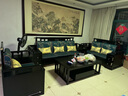 從優(yōu) 實(shí)木沙發(fā) 新中式冬夏兩用沙發(fā)小戶(hù)型客廳高箱儲物輕奢全實(shí)木家具 1+2+3+茶幾+方幾*1+1822#電視柜 曬單實(shí)拍圖