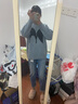 MO&Co.原創(chuàng)LOGO羊毛混紡毛衣慵懶中長款上衣寬松毛衣外套摩安珂 天藍色-第1批 L 170 曬單實拍圖