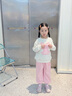 mlgt kids童裝女童套裝2025春秋季新款兒童衛(wèi)衣小女孩韓版休閑兩件套 粉紅色 100 cm 曬單實拍圖