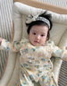 Shining Moment丨春日微風(fēng) 新生兒衣服嬰兒棉服秋冬季寶寶夾棉連體衣棉衣外出 蝴蝶飛飛-紗布夾棉連體棉服 73cm 曬單實拍圖
