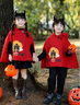 G.duck萬(wàn)圣節服裝兒童魔法披風(fēng)裝飾男孩女孩幼兒園cosplay演出服表演服 斗篷南瓜包魔法帽 90-100cm年齡3-4歲 曬單實(shí)拍圖