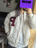 妙奕嘉棉服女士外套秋冬季棉襖棉衣夾棉2025新款冬裝棒球服夾克加厚美式 字母P菱格棉服【米白色】 M 【建議100-120斤】 曬單實(shí)拍圖