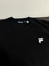 FILA FUSION斐樂潮牌情侶款套頭衛(wèi)衣秋簡約寬松針織上衣可選加絨 正黑色-BK 2XL 曬單實拍圖