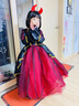 小咔衣濃（Xiaokayinong）萬(wàn)圣節兒童服裝女童cosplay服飾小女孩禮服長(cháng)袖女巫惡魔角色扮演 黑色萬(wàn)圣節（星星帽子+披風(fēng)） 120 曬單實(shí)拍圖