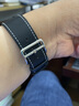 積優(yōu)（JEAYOU）適用蘋果手表表帶apple watch s10/ultra2/s9運(yùn)動(dòng)型表帶iwatch s8/7/6/5/4/se真皮表帶時(shí)尚表帶 瑪瑙黑-白線 42/44/45mm 曬單實(shí)拍圖
