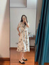 宏資琦法式溫柔風(fēng)連衣裙女裝2025年夏季新款氣質(zhì)顯瘦雪紡碎花長(cháng)裙子夏天 碎花連衣裙 S 曬單實(shí)拍圖