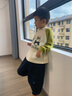 馬·拉?。∕.Latin）/童裝兒童衛(wèi)衣秋裝新款男童女童大童戶(hù)外拼接連帽衛(wèi)衣 牛油果綠 120cm 曬單實(shí)拍圖