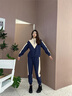 佰藍嬌高級感時(shí)尚氣質(zhì)運動(dòng)套裝女2025春秋季新款休閑衛衣哈倫褲子兩件套 懷舊藍 M （推薦90-115斤） 曬單實(shí)拍圖