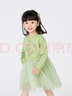 巴拉巴拉童裝女童裙子寶寶連衣裙國風(fēng)拼接蓬蓬網(wǎng)紗裙兒童秋裝洋氣 黃綠41123 150cm 曬單實(shí)拍圖