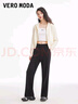 VEROMODA七夕禮物加絨褲子女2024秋冬季新款運動(dòng)褲休閑褲糯米褲 黑色 常規 170/72A/L 曬單實(shí)拍圖
