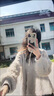 予瑾感軟糯圓領(lǐng)流蘇毛衣女小眾設(shè)計(jì)感秋冬外穿設(shè)計(jì)感短款針織上衣 杏色 M 曬單實(shí)拍圖