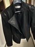 SXA香港潮牌短款皮衣外套女2024秋冬新款顯瘦皮夾克機車(chē)風(fēng)百搭短外套 黑色不夾棉 XL  曬單實(shí)拍圖