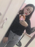 矜持范2025新款秋季針織開衫女寬松韓版V領(lǐng)內(nèi)搭長袖薄款毛衣外套外穿 黑色 S 曬單實拍圖