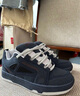 歸藍加絨厚底面包鞋子男女款冬季保暖情侶休閑增高德訓運動(dòng)學(xué)生潮板鞋 藍色 【不加絨款】 42 曬單實(shí)拍圖