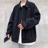 OEMG美式高街牛仔外套男士春秋夏季痞帥潮流牌大碼寬松上衣服夾克衫 黑色 XL 【建議135-150斤】 曬單實(shí)拍圖