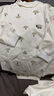 Aengbay昂貝 德絨嬰兒包屁衣秋冬高領(lǐng)保暖內(nèi)衣三角哈衣爬服寶寶連體衣 白色 80cm 曬單實(shí)拍圖