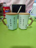 MLCRIYG景德鎮陶瓷情侶杯馬克杯簡(jiǎn)約杯子一對情侶茶杯水杯結婚禮物送新人 青白一對+寫(xiě)字(簡(jiǎn)裝) 曬單實(shí)拍圖