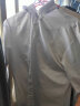 卡度顿衬衫男纯色商务休闲长袖衬衫男韩版修身职业工作服四季款白衬衣男 白色 2XL 实拍图