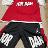 NIKE JORDAN 耐克AJ童裝男童短褲夏季新款兒童網(wǎng)眼透氣運動(dòng)短褲 正黑色 135 /60 【建議身高122-128cm】 曬單實(shí)拍圖