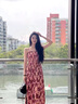 莜仙格法式茶歇碎花吊帶連衣裙子女夏季2025新款收腰設計感顯瘦氣質(zhì)長(cháng)裙 紅色 S 建議90斤以?xún)?曬單實(shí)拍圖