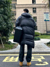 LI-NING李寧長(zhǎng)款羽絨服國(guó)旗款男子2024冬季連帽保暖加厚防風(fēng)外套AYMU343 AYMU343-1長(zhǎng)款黑色 M 曬單實(shí)拍圖