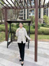 恰凡（QIAFAN）媽媽秋裝2023新款小香風(fēng)外套中年女洋氣小西裝中老年女裝短款上衣 米色 XL 建議105斤以內(nèi) 曬單實(shí)拍圖