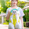 嬉皮狗貓咪背帶胸前貓包便攜外出防掙脫溜貓袋雙肩包幼貓透氣寵物外出包 粉藍(lán)拼接 L-（建議體重7-10斤） 曬單實(shí)拍圖