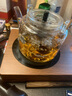 鑫璟仁玻璃煮茶器鑲銀蒸煮茶壺電陶爐茶壺燒水壺大容量茶具套裝加厚泡茶 荷葉錦鯉-直覺(jué)壺 曬單實(shí)拍圖