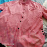 歐洛黛襯衫女春裝女裝新款韓版百搭時(shí)尚襯衣女春秋女裝休閑長(cháng)袖上衣女 紅色格子 XL 曬單實(shí)拍圖