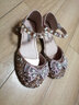 巴九靈女童涼鞋公主鞋水晶鞋兒童皮鞋學(xué)生演出鞋新款女寶寶單鞋小童鞋子 粉色 35碼/鞋內長(cháng)21.2cm 曬單實(shí)拍圖