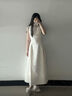 GARNUO白色連衣裙子女夏季2025新款法式氣質(zhì)高級感無(wú)袖背心收腰顯瘦長(cháng)裙 白色【無(wú)袖長(cháng)款】 S 【80-100斤】 曬單實(shí)拍圖