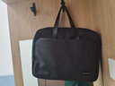 稻草人公文包男士商務(wù)文件包2023年新款手提休閑單肩大容量電腦包 黑色 曬單實(shí)拍圖