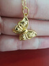 中國黃金（CHINA GOLD）足金999優(yōu)美蝴蝶黃金吊墜不含鏈送女朋友老婆生日七夕情人節(jié)禮物 凈金重約 1g 曬單實拍圖