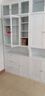 天迎純白鋼制書(shū)柜書(shū)架家用儲物柜客廳防塵儲物柜玻璃展示柜落地組合架 純白800寬中空上玻書(shū)柜 曬單實(shí)拍圖