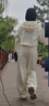 名創(chuàng  )優(yōu)品（MINISO）春秋季套裝女休閑運動(dòng)潮流女裝連帽開(kāi)衫衛衣闊腿褲兩件套韓系穿搭 【春秋款】奶白(甜品熊)+奶白 M 160 (新一代升級工藝) 曬單實(shí)拍圖