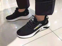 凱斯芙（kaisifu）奢侈品板鞋男2025夏季新款時尚厚底休閑鞋百搭舒適鏤空透氣小白鞋 白黑 40 曬單實拍圖