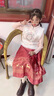 G.duck馬面裙女童套裝秋冬長(cháng)袖兒童漢服國風(fēng)改良唐裝女寶寶古裝裙子 紅色三件套（毛衣+馬甲+裙子） 100(身高90-100cm年齡3-4歲) 曬單實(shí)拍圖