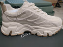 達芙妮網(wǎng)面老爹鞋女鞋2025新款厚底小白鞋夏季薄款休閑鞋透氣運動(dòng)鞋 米杏色 39 曬單實(shí)拍圖