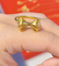 中國黃金（CHINA GOLD）黃金戒指女足金蝴蝶結(jié)戒指素圈指環(huán)七夕情人節(jié)禮物送女友老婆 女士9號 金重約2.1g 曬單實拍圖
