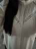红袖甜美花边领长衬衫春秋季新款女 法式雪纺蕾丝设计减龄气质上衣 本白001 M 晒单实拍图