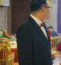 羅蒙（ROMON）大碼西服套裝男士定制加肥加大胖子小西裝男商務(wù)正裝寬松新郎結婚 雙扣黑色西服+襯衫+褲子 XXS 所有套裝尺碼可自選隨意搭配 曬單實(shí)拍圖