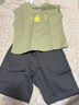 迷你巴拉【可外穿兒童家居服套裝】男童寶寶夏季無(wú)袖T恤中褲 豆沙綠40044 100 曬單實(shí)拍圖