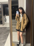 DXOT2025新款學(xué)院風(fēng)毛衣開衫女學(xué)生韓版寬松V領(lǐng)百搭純色針織外套開衫 卡其色外套(無胸標(biāo)) M 45-55kg 曬單實(shí)拍圖