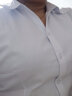 佐马仕（ZUOMASHI）短袖衬衫女 夏季白色修身职业装V领商务正装衬衣女工装酒店工作服 纯白色V领短袖 M/36 实拍图