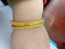 夢(mèng)金園黃金手鏈女 萬(wàn)純足金鳳尾手鏈婚嫁三金生日禮物 19cm 約10.1g 曬單實(shí)拍圖